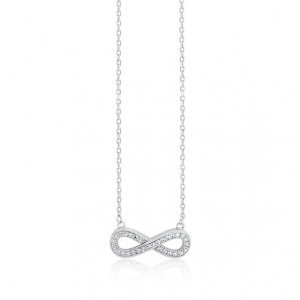 Colier argint cu infinit si pietre DiAmanti Z1603N-DIA (Argint 925‰ 2,2 g.)